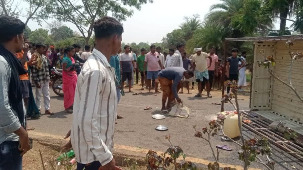 an accident in Dantewada district in Chhattisgarh