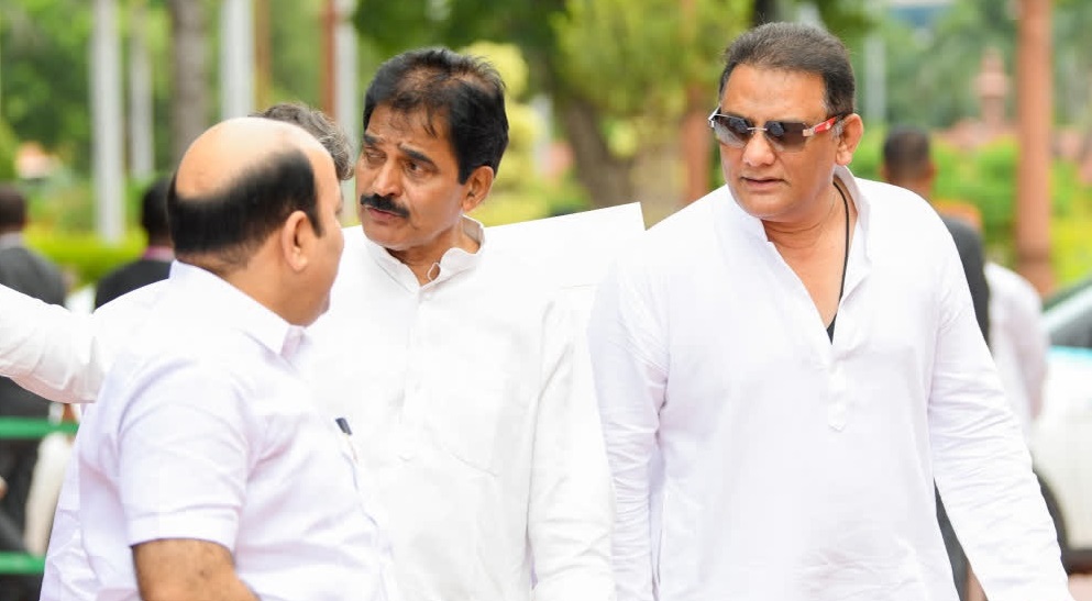 Mohammad Azharuddin and KC Venugopala